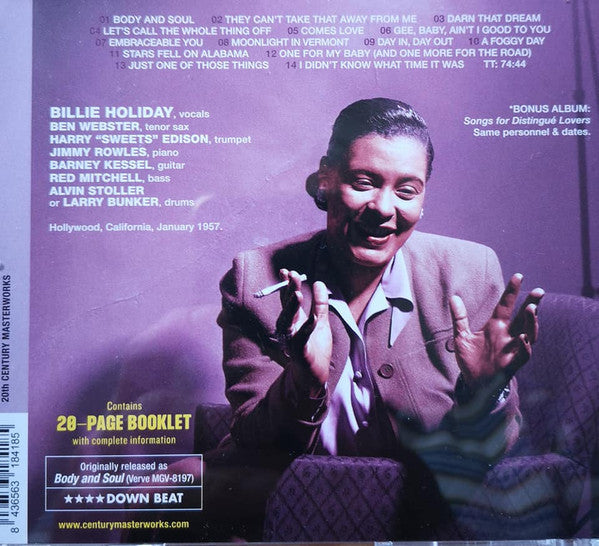 Billie Holiday : Body And Soul (CD, Album, Comp, RE)