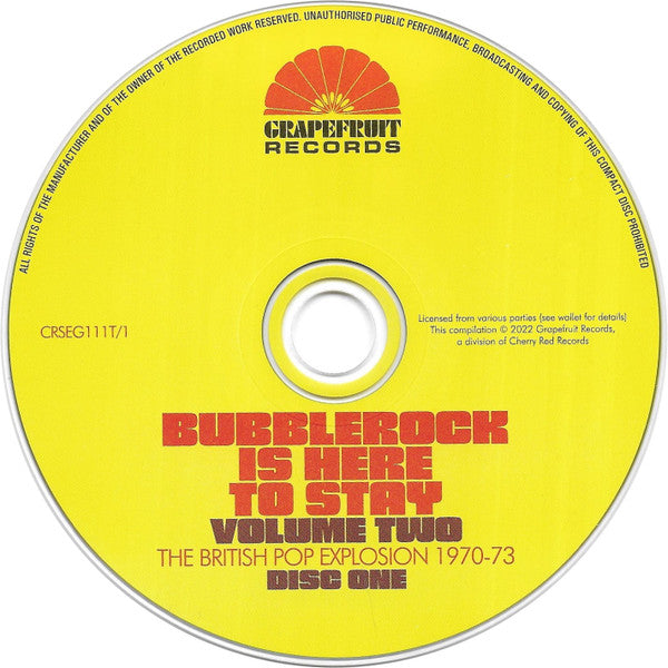 Various : Bubblerock Is Here To Stay Volume Two (The British Pop Explosion 1970-73) (3xCD, Comp + Box)