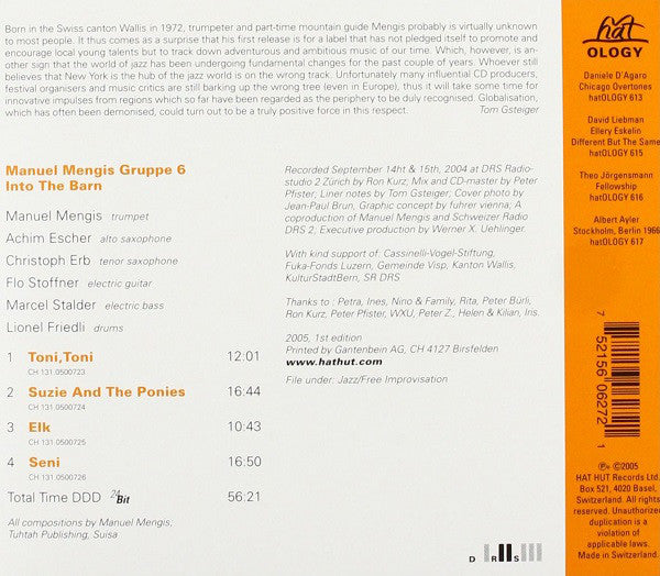 Manuel Mengis Gruppe 6 : Into The Barn (CD, Album)
