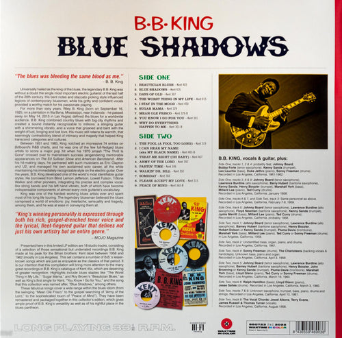 B.B. King : Blue Shadows - Underrated KENT Recordings, 1958-1962 (LP, Comp, Ltd, RE, Red)