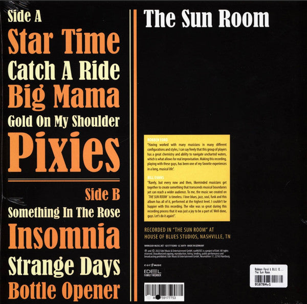 Robben Ford & Bill Evans (3) With Keith Carlock, James Genus : The Sun Room (LP, Album, RE)