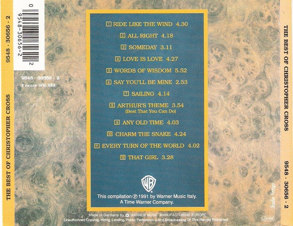 Christopher Cross : The Best Of Christopher Cross (CD, Comp)