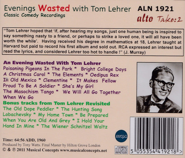 Tom Lehrer : Evenings Wasted with Tom Lehrer (CD, Album, Comp)