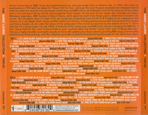 Annie Laurie : The Annie Laurie Collection 1945–62 (2xCD, Comp)