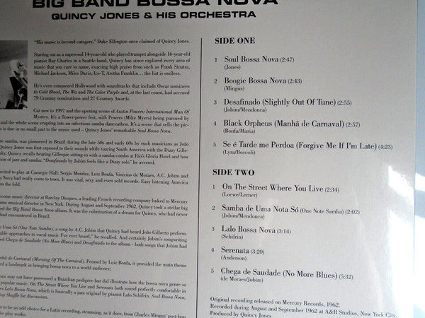 Quincy Jones And His Orchestra : Big Band Bossa Nova (LP, Album)