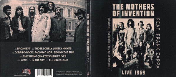 The Mothers Feat. Frank Zappa : Live 1969 (Legendary Radio Broadcast, Toronto) (CD, Unofficial)