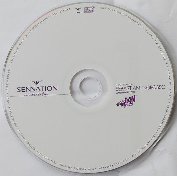 Various : Sensation - Celebrate Life - Amsterdam 2010 (2xCD, Comp, Mixed)