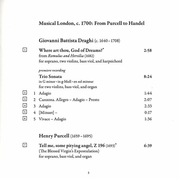 Philippa Hyde, The Parley Of Instruments, Peter Holman : Musical London C. 1700 (From Purcell To Handel) (CD, Album)