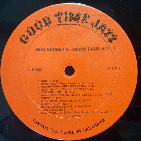 Bob Scobey's Frisco Band : Vol. 1, The Scobey Story (LP, Mono, RE)