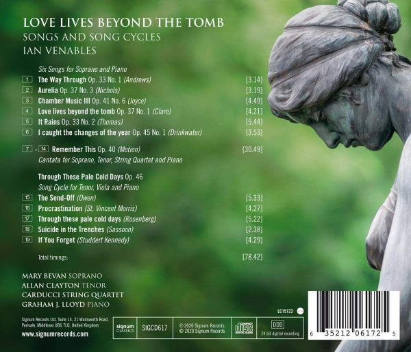 Ian Venables, Mary Bevan, Allan Clayton, The Carducci String Quartet, Graham J Lloyd : Love Lives Beyond The Tomb (CD, Album)