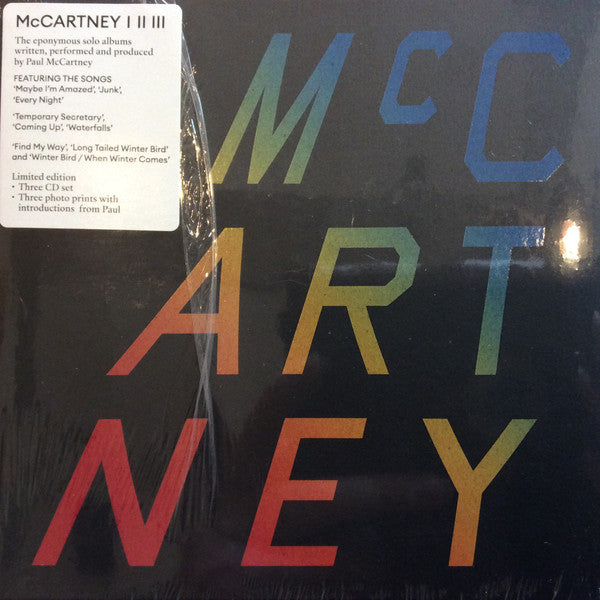 Paul McCartney : McCartney I II III (CD, Album, RE + CD, Album, RE + CD, Album, RE + Bo)