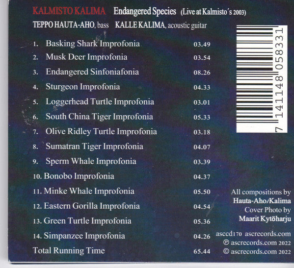 Kalmisto Kalima : Endangered Species (CD, Album)