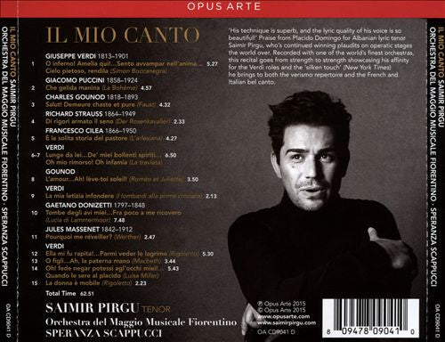 Saimir Pirgu, Orchestra Del Maggio Musicale Fiorentino, Speranza Scappucci : Il Mio Canto   (CD, Album)