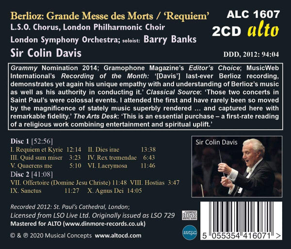 Hector Berlioz, Barry Banks, London Symphony Chorus, London Philharmonic Choir, London Symphony Orchestra, Sir Colin Davis : Requiem (Grande Messe Des Morts) (2xCD, Album, RE)
