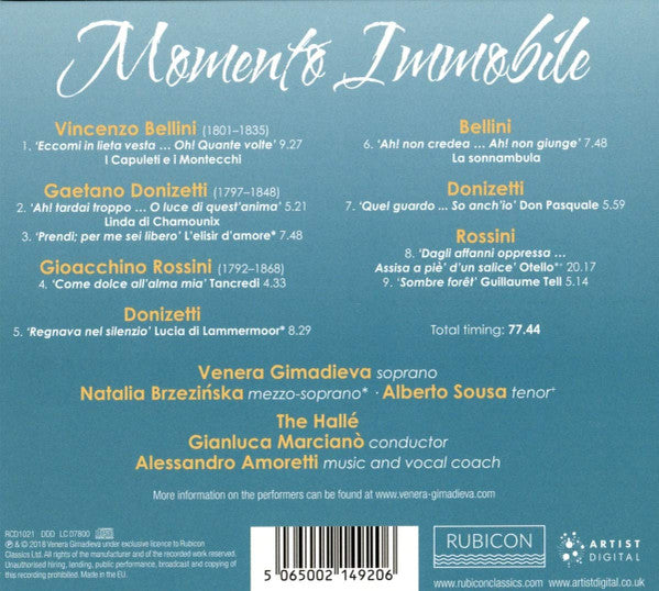 Venera Gimadieva, Hallé Orchestra, Gianluca Marcianó : Momento Immobile (CD, Album)