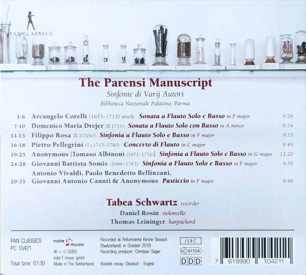 Tabea Schwartz (2) : The Parensi Manuscript (CD)