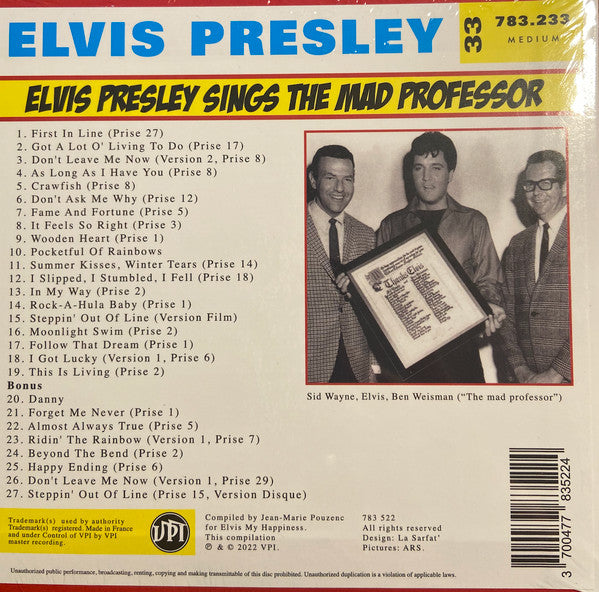 Elvis Presley : Sings The Mad Professor (CD, Comp)