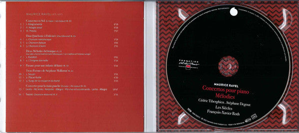 Maurice Ravel - Cédric Tiberghien, Stéphane Degout, François-Xavier Roth, Les Siècles : Concertos Pour Piano / Mélodies (CD, Album)