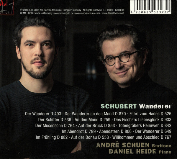 Franz Schubert – Andrè Schuen, Daniel Heide : Wanderer (CD, Album)