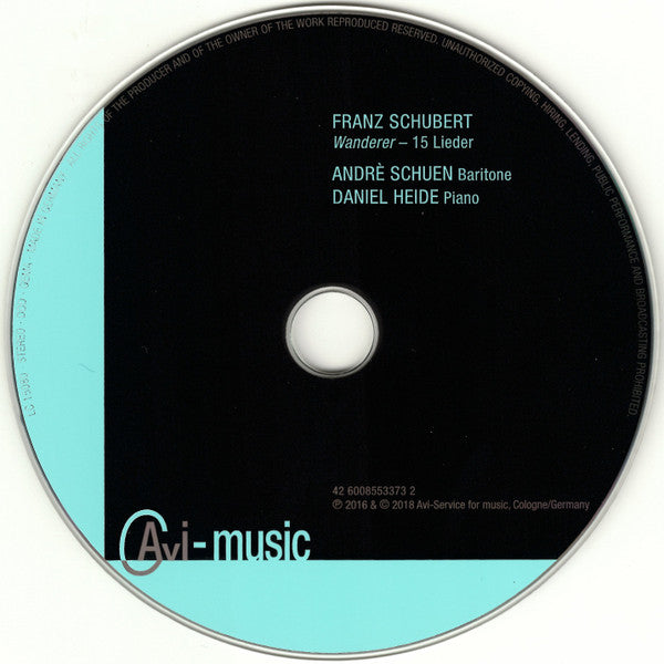 Franz Schubert – Andrè Schuen, Daniel Heide : Wanderer (CD, Album)