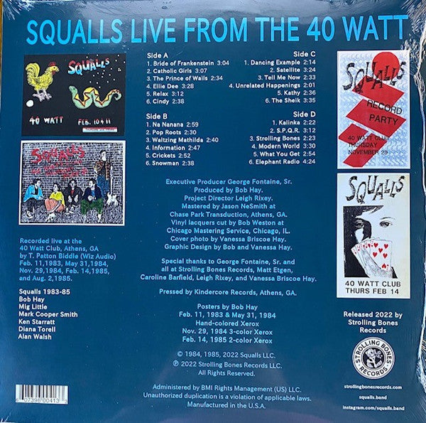 Squalls : Live From The 40 Watt (2xLP, Album, Tur)