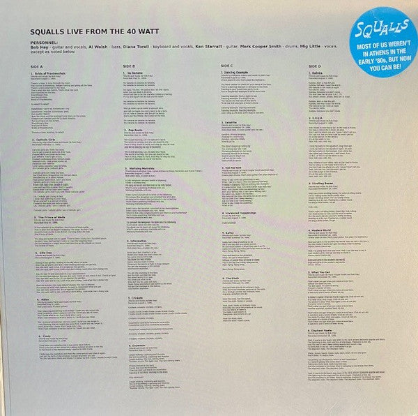 Squalls : Live From The 40 Watt (2xLP, Album, Tur)