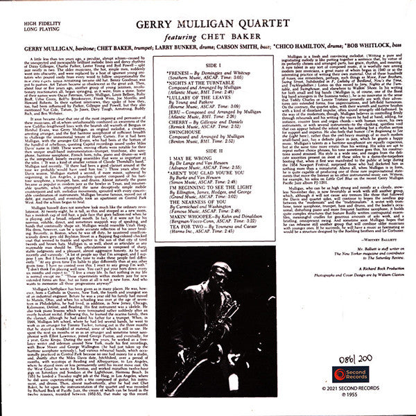 Gerry Mulligan Quartet Featuring Chet Baker : Gerry Mulligan Quartet (LP, Album, Ltd, Num, RE, Red)