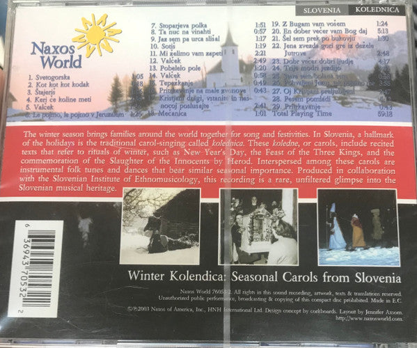 Unknown Artist : Winter Kolednica - Seasonal Carols From Slovenia (CD, Comp)
