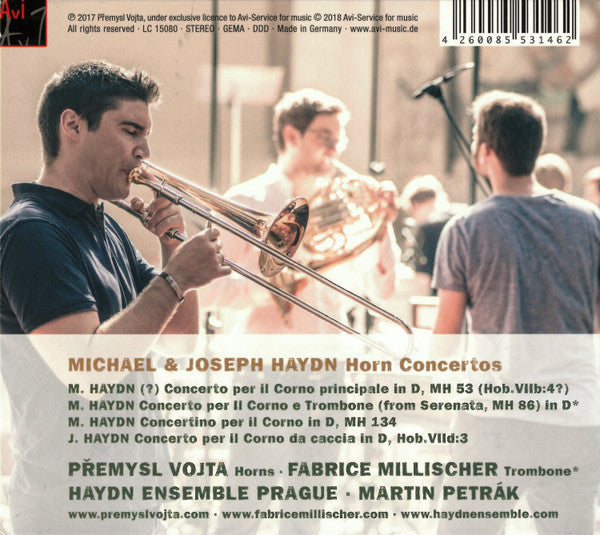 Michael Haydn & Joseph Haydn – Přemysl Vojta, Fabrice Millischer, Haydn Ensemble Prague, Martin Petrák (2) : Horn Concertos (CD, Album)