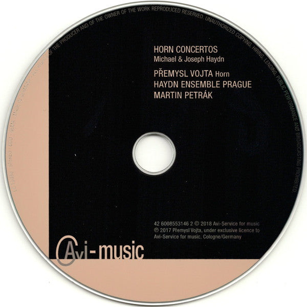 Michael Haydn & Joseph Haydn – Přemysl Vojta, Fabrice Millischer, Haydn Ensemble Prague, Martin Petrák (2) : Horn Concertos (CD, Album)