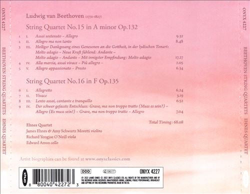 Ehnes Quartet, Ludwig van Beethoven : String Quartet No. 15 Op. 132 / String Quartet No. 16 Op. 135 (CD, Album)