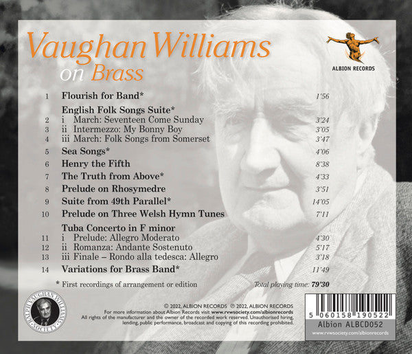 Ralph Vaughan Williams  –  Tredegar Town Band, Ian Porthouse, Martyn Brabbins, Ross Knight (2) : Vaughan Williams On Brass (CD)