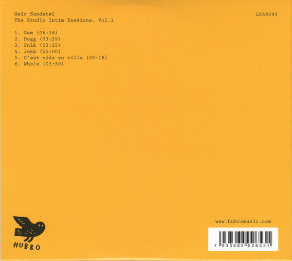 Geir Sundstøl : The Studio Intim Sessions, Vol.1 (CD, Album)