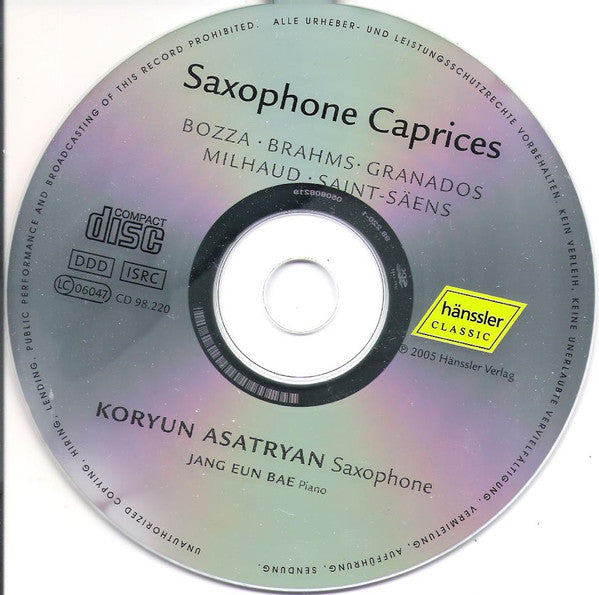 Koryun Asatryan : Saxophone Caprices (CD, Album)