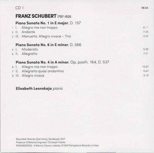 Schubert* - Elisabeth Leonskaja : The Complete Piano Sonatas (8xCD, Album, RE + Box, Comp)