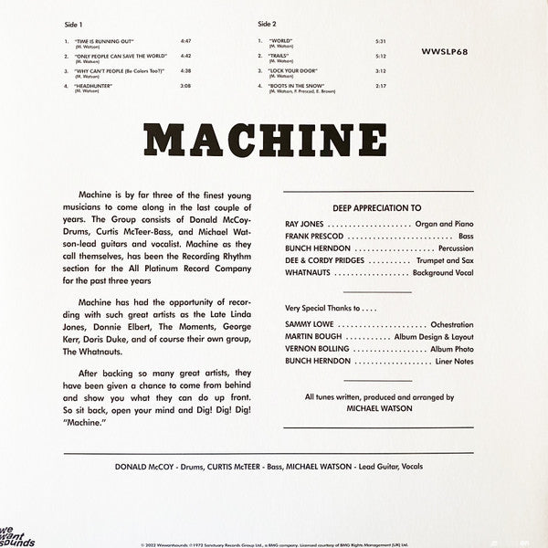 Machine (51) : Machine (LP, Album, RE, RM)