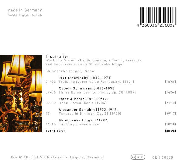 Shinnosuke Inugai : Inspiration (CD, Album)