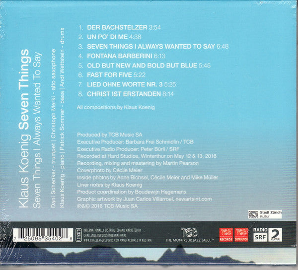 Klaus Koenig Seven Things : Seven Things I Always Wanted To Say (CD, Album)