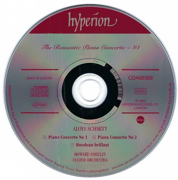 Aloys Schmitt - Howard Shelley, Ulster Orchestra : Piano Concertos (CD, Album)