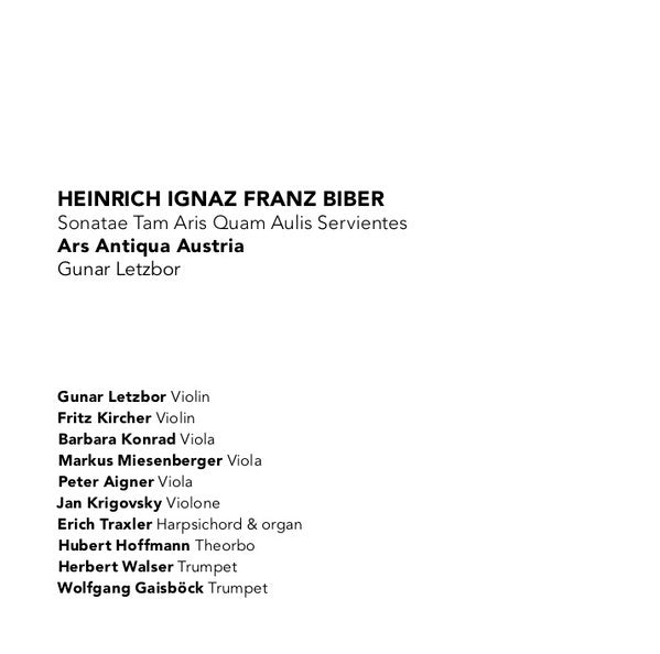 Heinrich Ignaz Franz Biber, Ars Antiqua Austria, Gunar Letzbor : Sonatae Tam Aris Quam Aulis Servientes (SACD, Multichannel)