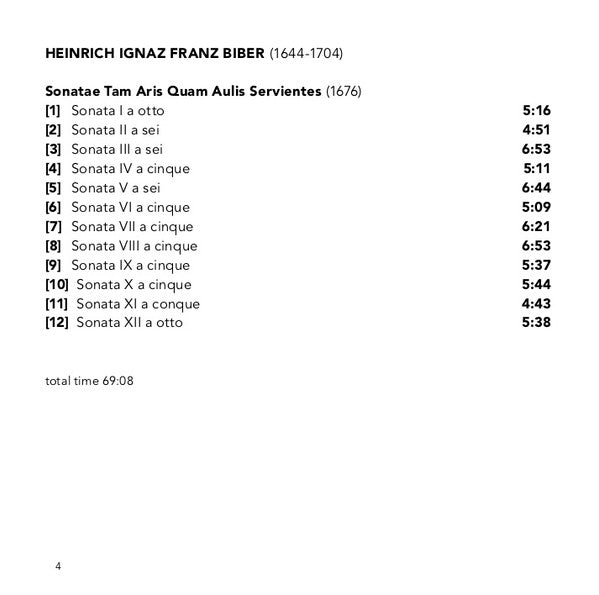 Heinrich Ignaz Franz Biber, Ars Antiqua Austria, Gunar Letzbor : Sonatae Tam Aris Quam Aulis Servientes (SACD, Multichannel)