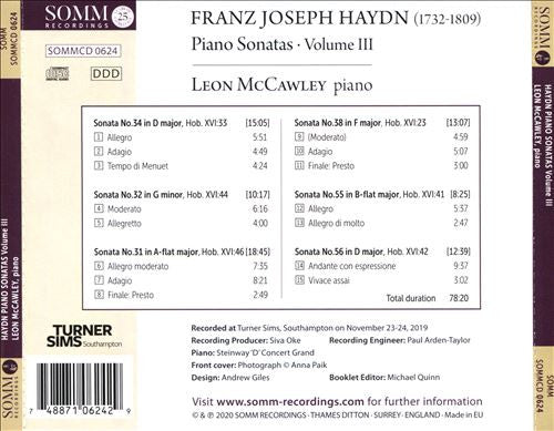 Joseph Haydn, Leon McCawley : Sonatas: Volume III (CD, Album)