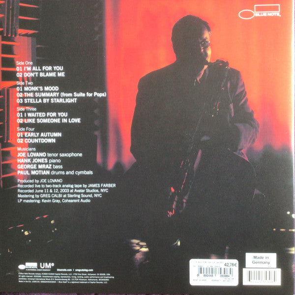 Joe Lovano : I'm All For You (2xLP, Album, RE, 180)