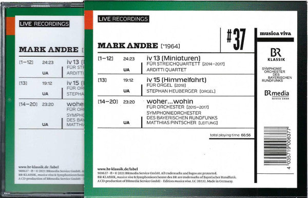 Mark Andre : #37 | Miniaturen / Himmelfahrt / Woher...wohin (CD, Album)