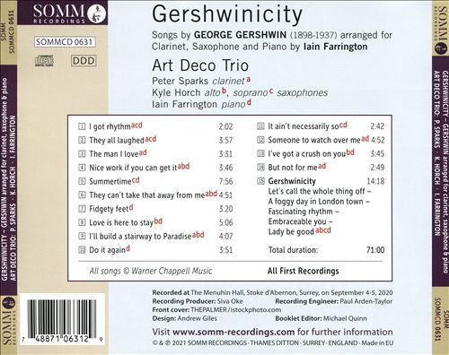 Art Deco Trio (2) : Gershwinicity (CD, Album)