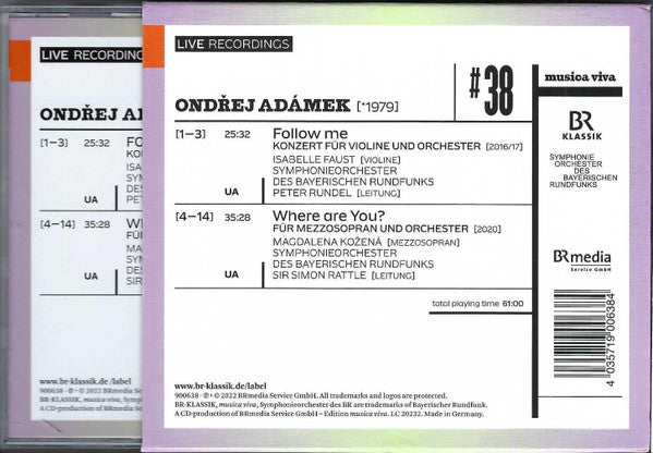 Ondřej Adámek : #38 | Follow Me / Where Are You? (CD, Album)