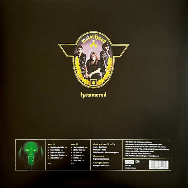 Motörhead : Hammered (LP, Album, Ltd, RE, Yel)