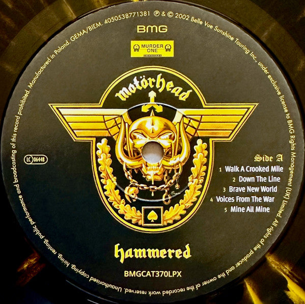 Motörhead : Hammered (LP, Album, Ltd, RE, Yel)