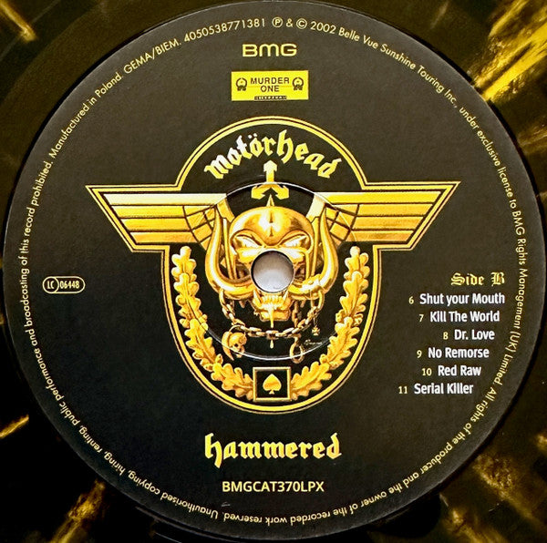 Motörhead : Hammered (LP, Album, Ltd, RE, Yel)