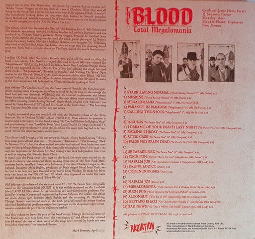 The Blood (2) : Total Megalomania (2xLP, Comp, Ltd, Whi)